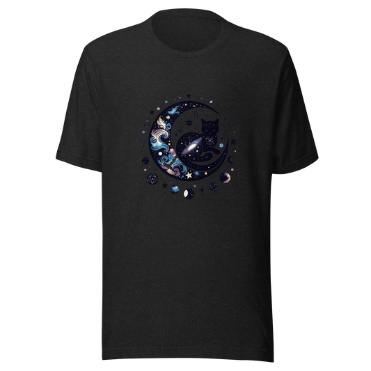 Cosmic Purr-suit Unisex T-Shirt by Feral Threads